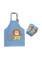 1 set 3-12 years baby girl boy waterproof adjustable painting apron with sleeves set baby kids toddler infant burp cloth