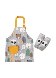 1 set 3-12 years baby girl boy waterproof adjustable painting apron with sleeves set baby kids toddler infant burp cloth