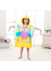 Cartoon Baby Toddler Hooded Cloak Infant Bathrobe Baby Bath Towel Robe Cotton Boy Girl Beach Robe Dinosaur Cape Newborn Wrap Blanket