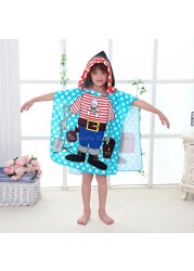 Cartoon Baby Toddler Hooded Cloak Infant Bathrobe Baby Bath Towel Robe Cotton Boy Girl Beach Robe Dinosaur Cape Newborn Wrap Blanket