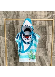 Cartoon Baby Toddler Hooded Cloak Infant Bathrobe Baby Bath Towel Robe Cotton Boy Girl Beach Robe Dinosaur Cape Newborn Wrap Blanket