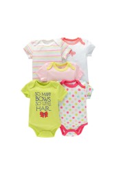 5pcs baby girl/boy bodysuit clothes for newborns high quality summer romper jumpsuits short sleeve infant girls clothes