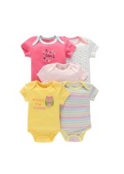 5pcs baby girl/boy bodysuit clothes for newborns high quality summer romper jumpsuits short sleeve infant girls clothes