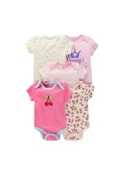 5pcs baby girl/boy bodysuit clothes for newborns high quality summer romper jumpsuits short sleeve infant girls clothes