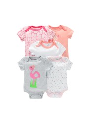 5pcs baby girl/boy bodysuit clothes for newborns high quality summer romper jumpsuits short sleeve infant girls clothes