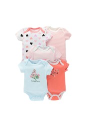 5pcs baby girl/boy bodysuit clothes for newborns high quality summer romper jumpsuits short sleeve infant girls clothes