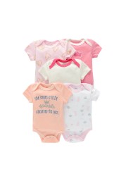 5pcs baby girl/boy bodysuit clothes for newborns high quality summer romper jumpsuits short sleeve infant girls clothes