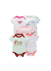 5pcs baby girl/boy bodysuit clothes for newborns high quality summer romper jumpsuits short sleeve infant girls clothes