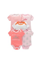 5pcs baby girl/boy bodysuit clothes for newborns high quality summer romper jumpsuits short sleeve infant girls clothes