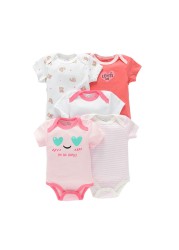 5pcs baby girl/boy bodysuit clothes for newborns high quality summer romper jumpsuits short sleeve infant girls clothes