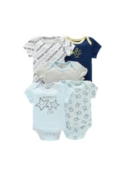 5pcs baby girl/boy bodysuit clothes for newborns high quality summer romper jumpsuits short sleeve infant girls clothes