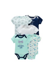 5pcs baby girl/boy bodysuit clothes for newborns high quality summer romper jumpsuits short sleeve infant girls clothes