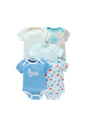 5pcs baby girl/boy bodysuit clothes for newborns high quality summer romper jumpsuits short sleeve infant girls clothes