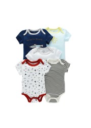 5pcs baby girl/boy bodysuit clothes for newborns high quality summer romper jumpsuits short sleeve infant girls clothes