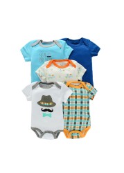 5pcs baby girl/boy bodysuit clothes for newborns high quality summer romper jumpsuits short sleeve infant girls clothes