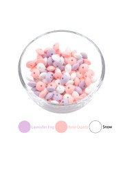 50pcs/lot 12mm Silicone Lentils Silicone Beads BPA Free DIY Magic Newborn Nursing Accessory Teething Necklace Teething Toy