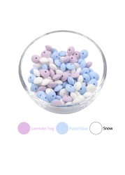 50pcs/lot 12mm Silicone Lentils Silicone Beads BPA Free DIY Magic Newborn Nursing Accessory Teething Necklace Teething Toy