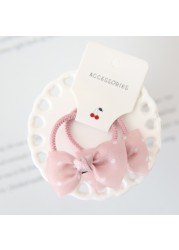 New Bow Cute Rope Children Baby Elastic Hair Rubber Bands Accessories Kids Girl Headband Tie Ring Headwear Scrunchie