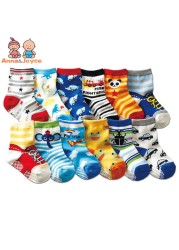 Baby Socks SkiBeaut 12 Pairs Non-Slip Skid Socks for Kids Boys Grips Cotton Crew Socks for 1-3/3-5 Years