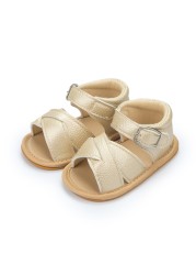 New Infant Baby Shoes Baby Boy Girl Shoes Toddler Flats Summer Sandals Flower Soft Rubber Sole Anti-slip Crib Shoes First Walker