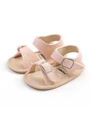 New Infant Baby Shoes Baby Boy Girl Shoes Toddler Flats Summer Sandals Flower Soft Rubber Sole Anti-slip Crib Shoes First Walker