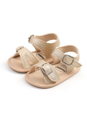 New Infant Baby Shoes Baby Boy Girl Shoes Toddler Flats Summer Sandals Flower Soft Rubber Sole Anti-slip Crib Shoes First Walker