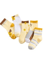 5pairs/lot Cute Cartoon Baby Girls Socks Winter Thicken Soft Kawaii Infant Toddler Socks Cotton Baby Boy Sports Socks for 1-12Y