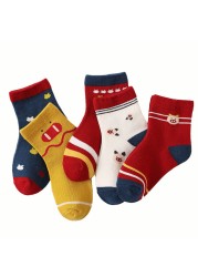 5pairs/lot Cute Cartoon Baby Girls Socks Winter Thicken Soft Kawaii Infant Toddler Socks Cotton Baby Boy Sports Socks for 1-12Y