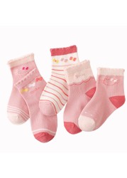 5pairs/lot Cute Cartoon Baby Girls Socks Winter Thicken Soft Kawaii Infant Toddler Socks Cotton Baby Boy Sports Socks for 1-12Y