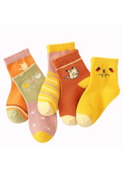 5pairs/lot Cute Cartoon Baby Girls Socks Winter Thicken Soft Kawaii Infant Toddler Socks Cotton Baby Boy Sports Socks for 1-12Y