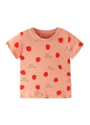 Little maven 2022 Pretty Baby Girls T-shirt Cotton Lovely Rabbit Tops Children Casual Clothes For Baby Toddler Kids