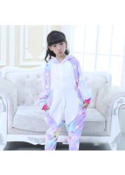 flannel unicorn for kids pajamas boys girls sleepwear children panda jumpsuit kids oneise for jumpsuit licorn