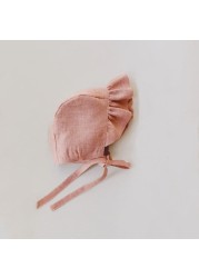 New baby cute hat organic cotton spring summer hat for 0-24M baby boys girls cap solid color children hat