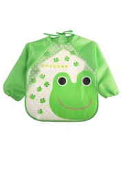 Baby Bandana Bibs Cute Cartoon Colorful Bibs Waterproof Infant Eating Children Sketch Long Sleeve Apron Baby Self Feeding Bib