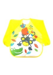 Baby Bandana Bibs Cute Cartoon Colorful Bibs Waterproof Infant Eating Children Sketch Long Sleeve Apron Baby Self Feeding Bib