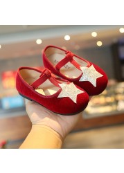 Girls Shiny Leather Bow Shoes Spring Autumn Solid Color Kids Princess Shoes Dance First Step Shoes SMG104