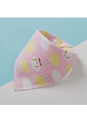 1pc Newborn Saliva Towel Gauze Baby Towels Boys Girls Bandana Bibs Kids Cute Feeding Apron Infant Cartoon Drooping Burp Cloths