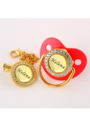 Premium BPA Free Baby Pacifier Personalized All Names Gold Buckle Baby Shower Gift 0-18 Months
