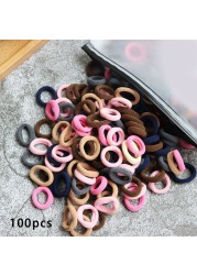 Baby Girl Little Hair Bands Toddler Children Headbands Colorful Elastic Hair Tie Nylon Scrunchie Hair Rope 50/100pcs Hair Accessories