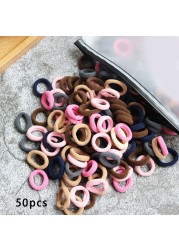 Baby Girl Little Hair Bands Toddler Children Headbands Colorful Elastic Hair Tie Nylon Scrunchie Hair Rope 50/100pcs Hair Accessories