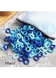 Baby Girl Little Hair Bands Toddler Children Headbands Colorful Elastic Hair Tie Nylon Scrunchie Hair Rope 50/100pcs Hair Accessories