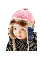 Baby Warm Toy Hats Winter Hats Toddler Boys Girls Pilot Hats Hooded Cap Winter Warm Hat Party Hats