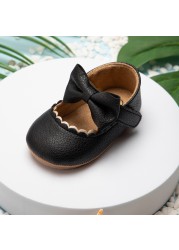 New Baby Boys Girls Leather Rubber Anti-slip First Walkers Baby Shoes Newborn Baby Girls Shoes