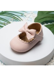 New Baby Boys Girls Leather Rubber Anti-slip First Walkers Baby Shoes Newborn Baby Girls Shoes