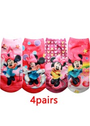 4 Pairs/Bag Kids Socks Children Frozen Socks Spring Cotton Anna Elsa Princess Cartoon Socks for Boy Girls Socks