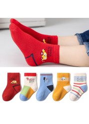 5pairs/lot Baby Socks Autumn Winter Warm Cotton Kids Socks Cute Girls Cartoon Duck Boys Infant Socks Accessories Miaoyoutong