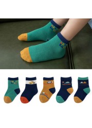 5pairs/lot Baby Socks Autumn Winter Warm Cotton Kids Socks Cute Girls Cartoon Duck Boys Infant Socks Accessories Miaoyoutong