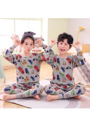 Boys Dinosaur Pajamas Children Sleepwear For 6 8 10 12 Years Kids Pajamas 100 Cotton Animal Cartoon Homewear Pajamas Suits