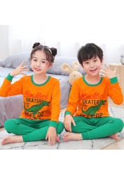 Boys Dinosaur Pajamas Children Sleepwear For 6 8 10 12 Years Kids Pajamas 100 Cotton Animal Cartoon Homewear Pajamas Suits