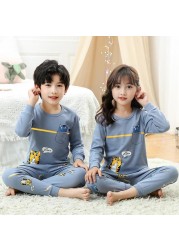 Boys Dinosaur Pajamas Children Sleepwear For 6 8 10 12 Years Kids Pajamas 100 Cotton Animal Cartoon Homewear Pajamas Suits